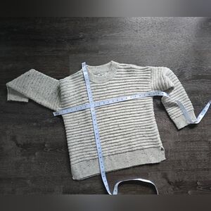 Madewell Cream Ribbed Crew Neck Sweater